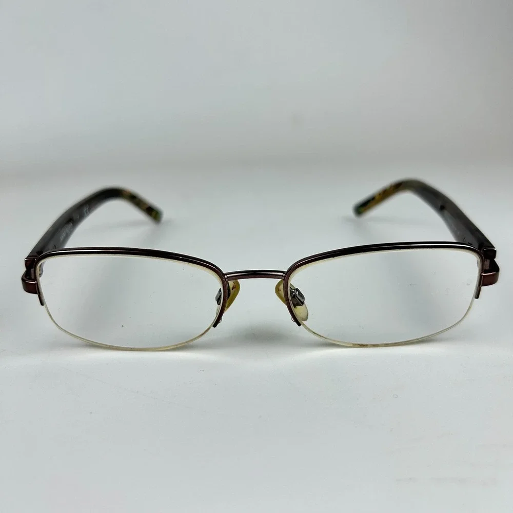 Anne Klein AK 9109 531 Womens Eyeglasses Frame Brown Half‎ Rim 50-17-135 mm